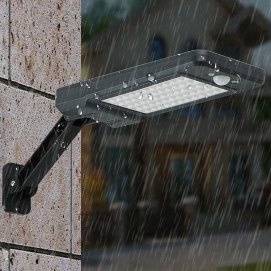 60 LED Remote Control Solar Wall Lamp Waterproof PIR Motion Sensor Street Light Garden Outdoor Light