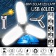 60W E27 LED Solar Light Bulb SMD5730 Foldable Three-Leaves Outdoor Camping Tent Lamp with USB Cable Line 60W E27 LED Solar Light Bulb SMD5730 Foldable Three-Leaves Outdoor Camping Tent Lamp with USB Cable Line