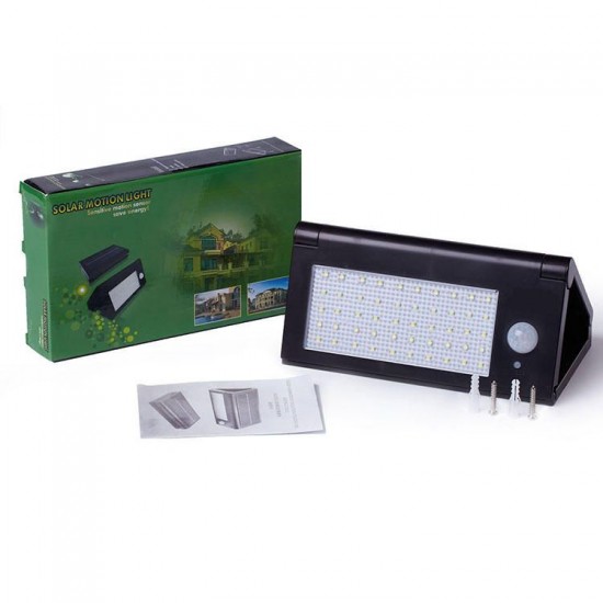 6.4W 32LED Foldable PIR Motion Sensor IP65 Waterproof Solar Powered Wall Light DC3.7V