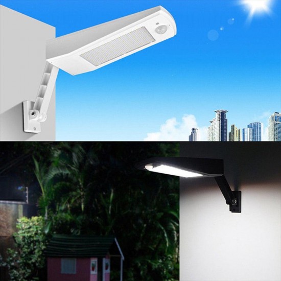 6.8W 48LED Solar Powered Waterproof IP65 Wireless Remote Motion Sensor Street Lamp Wall Light DC4.5V