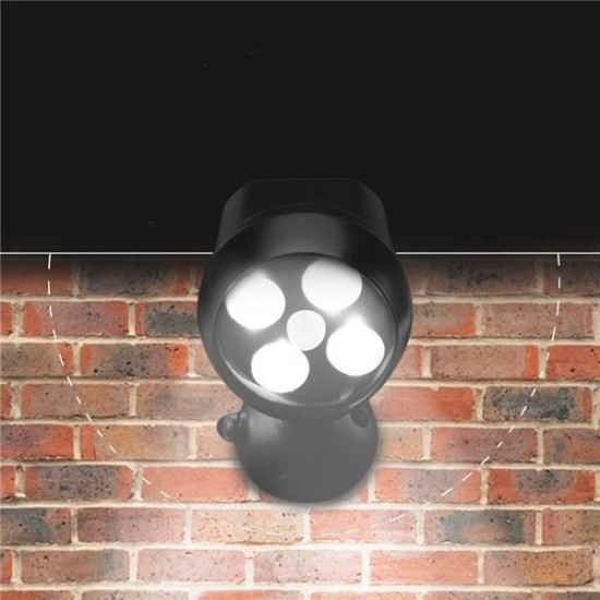 6W Waterproof Solar Powered PIR Motion Sensor Light Outdoor Security Wall Lamp