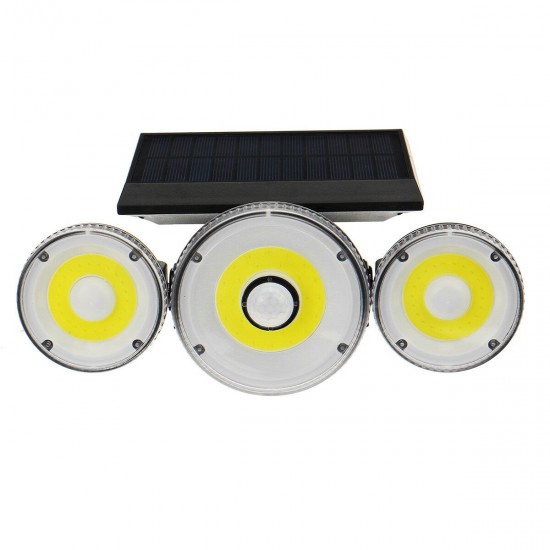 70COB/70LED/78LED Solar Motion Sensor Light Outdoor 3-Head Security Wall Lamp Floodlight Waterproof