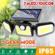 74LED/100COB 3 Modes Solar Wall Light Triple Head Outdoor Sensor Light 74LED/100COB 3 Modes Solar Wall Light Triple Head Outdoor Sensor Light
