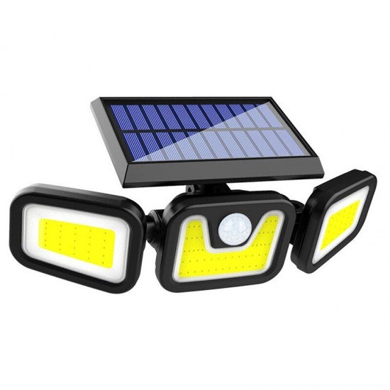 74LED/100COB 3 Modes Solar Wall Light Triple Head Outdoor Sensor Light 74LED/100COB 3 Modes Solar Wall Light Triple Head Outdoor Sensor Light