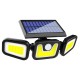 74LED/100COB 3 Modes Solar Wall Light Triple Head Outdoor Sensor Light 74LED/100COB 3 Modes Solar Wall Light Triple Head Outdoor Sensor Light