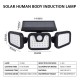 74LED/100COB 3 Modes Solar Wall Light Triple Head Outdoor Sensor Light 74LED/100COB 3 Modes Solar Wall Light Triple Head Outdoor Sensor Light