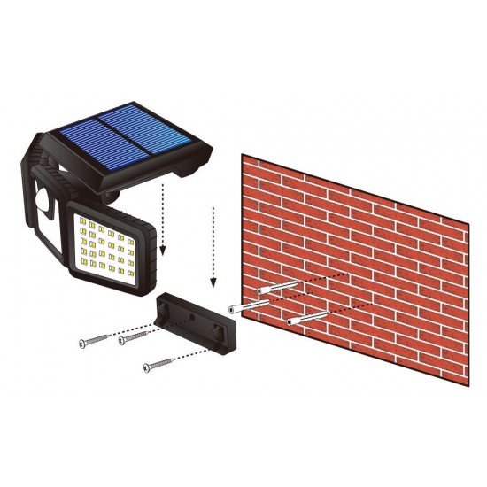 74LED/100COB Solar Street Wall Light PIR Motion Sensor Waterproof Garden Spotlight Lamp 74LED/100COB Solar Street Wall Light PIR Motion Sensor Waterproof Garden Spotlight Lamp