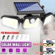 74LED/100COB Solar Street Wall Light PIR Motion Sensor Waterproof Garden Spotlight Lamp