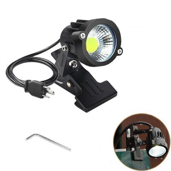 7W COB Clip-on Spotlight Outdoor IP65 Waterproof LED Flood Lights AC100-240V