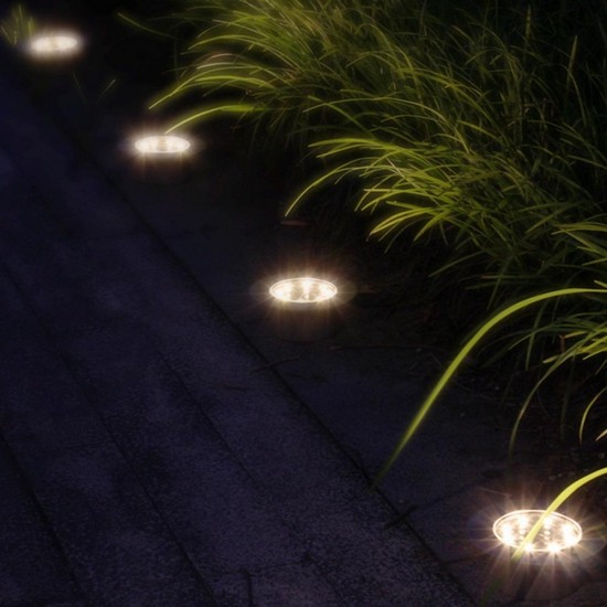 8 LED Solar Underground Light Outdoor Waterproof Light-controlled Buried Lamp Solar Lights for Garden Road Pathway Yard Decor 8 LED Solar Underground Light Outdoor Waterproof Light-controlled Buried Lamp Solar Lights for Garden Road Pathway Yard Decor