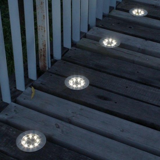 8 LED Solar Underground Light Outdoor Waterproof Light-controlled Buried Lamp Solar Lights for Garden Road Pathway Yard Decor 8 LED Solar Underground Light Outdoor Waterproof Light-controlled Buried Lamp Solar Lights for Garden Road Pathway Yard Decor