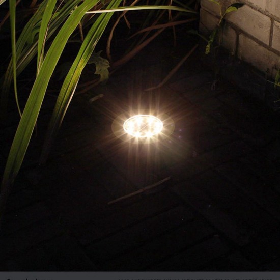 8 LED Solar Underground Light Outdoor Waterproof Light-controlled Buried Lamp Solar Lights for Garden Road Pathway Yard Decor