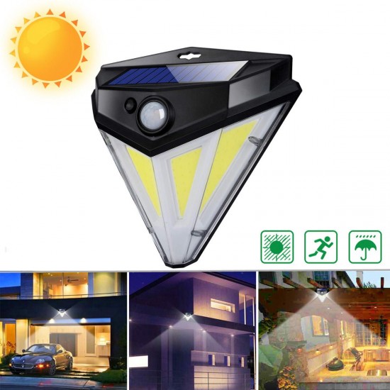 84LED COB Solar Light PIR Motion Wall Light Home Garden Outdoor Lamp