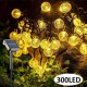 98.5FT 30M Outdoor 300LED Solar Fairy String Light 8 Modes Patio Landscape Lawn Waterproof Garden Yard Lamp