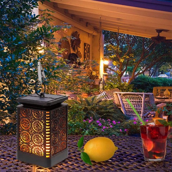 99LED Solar Flame Light Flickering Torch Light Outdoor Lamp Christmas Decor