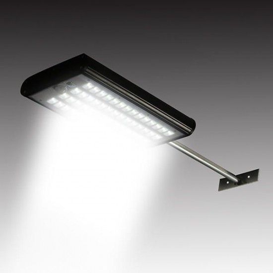 Solar Powered 56 LED Motion Sensor Street Light 4400mAh 450lm Waterproof Wall Lamp for Outdoor Yard