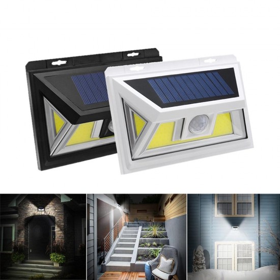 10W Solar Power 66 COB LED Waterproof PIR Motion Sensor Light Outdoor Wide Angle Wall Lamp