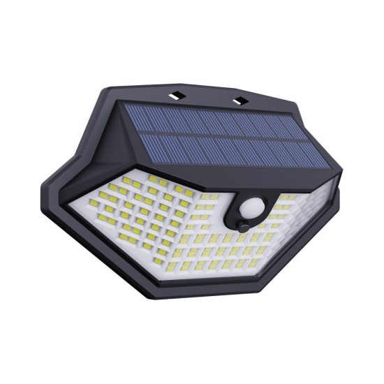 134LED Solar Light 3 Modes Light Sensor PIR Human Induction Wall Lamp IP65 Waterproof