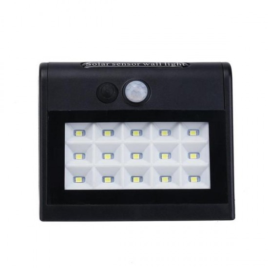 AL-SL18 1W Solar 15 LED PIR Motion Sensor Security Wall Light Waterproof for Outdoor Garden