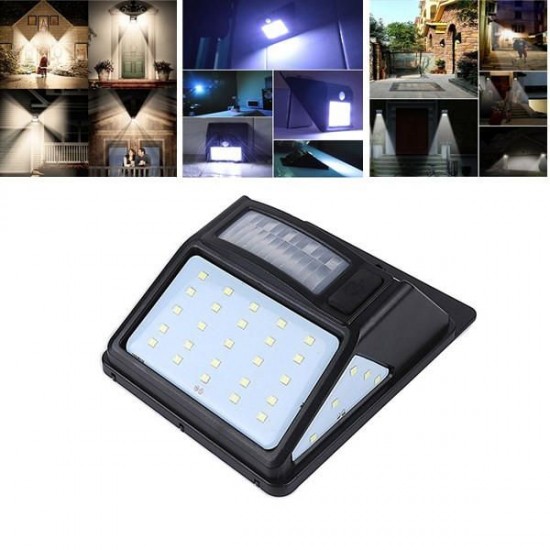 AL-SL20 Solar 35 LED PIR Motion Sensor Light Waterproof Security Wall Lamp Street Outdoor