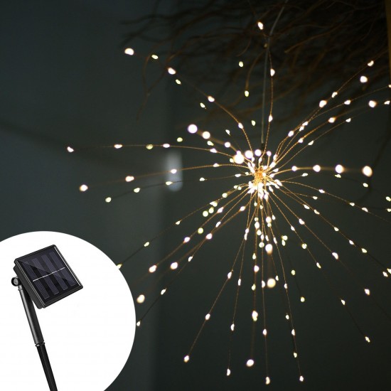 Solar Power 200LED 8 Modes IP65 DIY Firework Starburst Fairy String Christmas Holiday Light