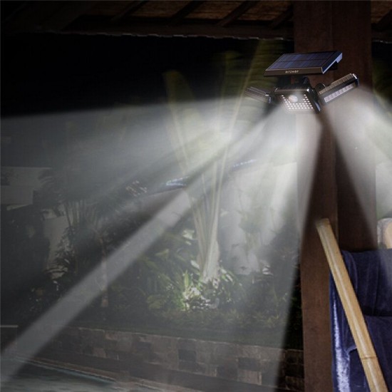 BW-OLT4 Rotatable 3 Heads Adjustable Waterproof 120°PIR Sensor Solar Flood Light BW-OLT4 Rotatable 3 Heads Adjustable Waterproof 120°PIR Sensor Solar Flood Light