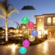 Color Changing Solar LED Rattan Balls Hanging Spiral String Wind Chimes Lamp Light Color Changing Solar LED Rattan Balls Hanging Spiral String Wind Chimes Lamp Light