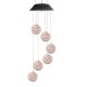 Color Changing Solar LED Rattan Balls Hanging Spiral String Wind Chimes Lamp Light