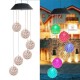 Color Changing Solar LED Rattan Balls Hanging Spiral String Wind Chimes Lamp Light Color Changing Solar LED Rattan Balls Hanging Spiral String Wind Chimes Lamp Light
