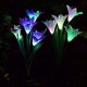 Colorful 4 LED Waterproof Solar Powered Lily Flower Garden Lawn Light Waterproof IP65 Lamp