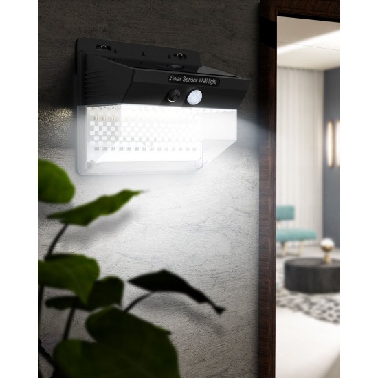 DG-LT206 206LEDs Waterproof Body Induction Lamp Solor Power Outdoor Night Wall Light