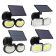 Double Head Motion Sensor LED Solar Light Outdoor Spotlight Waterproof Rotatable Wall Lamp