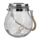 Hanging Solar Powered Crackle Glass Jar Lamp Lantern String Fairy Light Romantic Indoor Outdoor Decoration