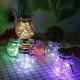 Hanging Solar Powered Crackle Glass Jar Lamp Lantern String Fairy Light Romantic Indoor Outdoor Decoration