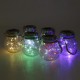 Hanging Solar Powered Crackle Glass Jar Lamp Lantern String Fairy Light Romantic Indoor Outdoor Decoration