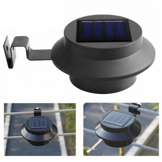LED Solar Gutter Light Waterproof Outdoor Fence Street Garden Yard Pathway Lawn Sink Wall Lamp