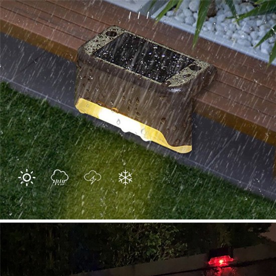 LED Solar Lamp Stair Outdoor Wall Light Control Waterproof Garden Landscape Step Emergency Deck Balcony Fence Solar Lantern