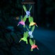 LED Solar Light Waterproof Outdoor Hanging Colorful Hummingbird Bell Light Wind Chimes Lamp Decor