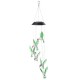 LED Solar Light Waterproof Outdoor Hanging Colorful Hummingbird Bell Light Wind Chimes Lamp Decor