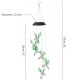 LED Solar Light Waterproof Outdoor Hanging Colorful Hummingbird Bell Light Wind Chimes Lamp Decor