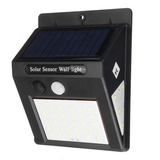 LED Solar Power Light PIR Motion Sensor Garden Yard Wall Lamp Security Outdoor