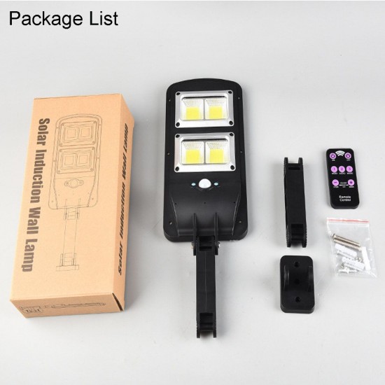 LED Solar Street Wall Light PIR Motion Sensor Outdoor Lamp Remote Control IP65