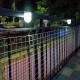 Solar 3 LED Wall Lamp Outdoor Waterproof Fence Garden Path Light Double Color Temperature