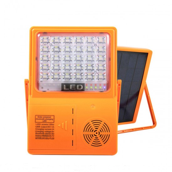 Multifunction Outdoor LED Solar Light Portable Adjustable 4800mAh 4 Levels bluetooth Speaker Lamp