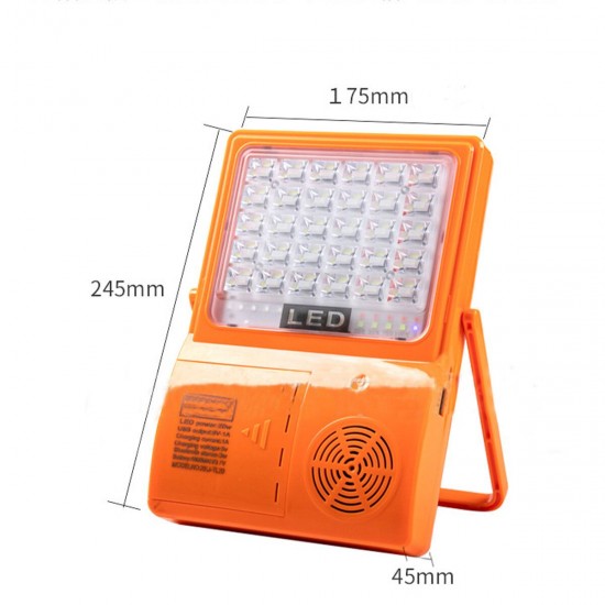 Multifunction Outdoor LED Solar Light Portable Adjustable 4800mAh 4 Levels bluetooth Speaker Lamp