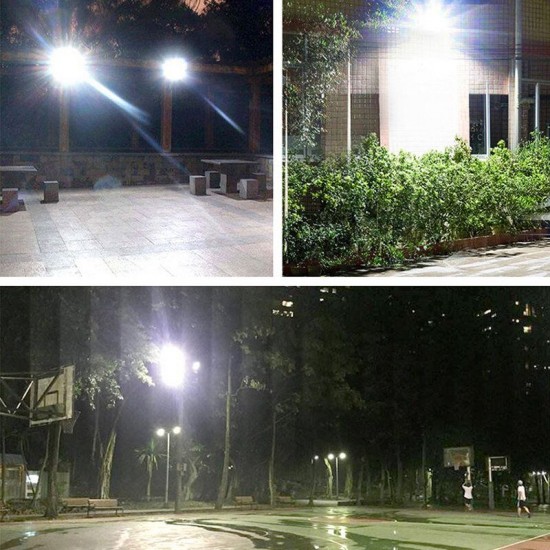 Outdoor 80/144/240LED Solar Flood Light Waterproof Garden Street Wall Lamp + Remote Control