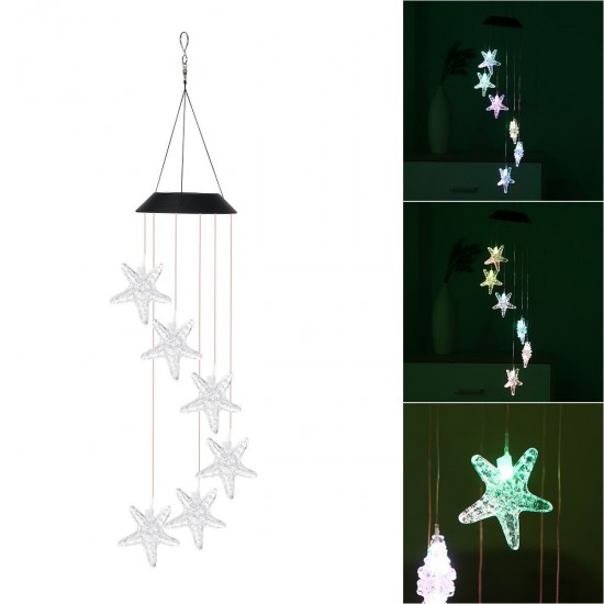 Outdoor LED Solar Powered Wind Chime Light Color Changing Waterproof Yard Garden Lamp Decor Outdoor LED Solar Powered Wind Chime Light Color Changing Waterproof Yard Garden Lamp Decor