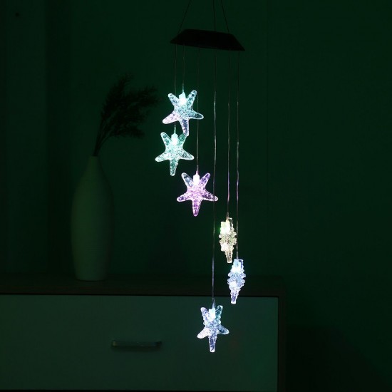 Outdoor LED Solar Powered Wind Chime Light Color Changing Waterproof Yard Garden Lamp Decor Outdoor LED Solar Powered Wind Chime Light Color Changing Waterproof Yard Garden Lamp Decor