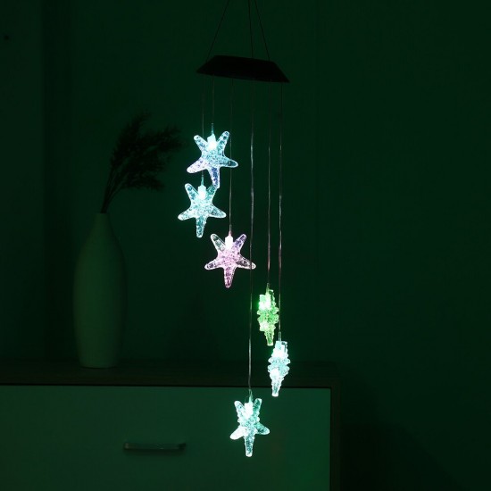 Outdoor LED Solar Powered Wind Chime Light Color Changing Waterproof Yard Garden Lamp Decor Outdoor LED Solar Powered Wind Chime Light Color Changing Waterproof Yard Garden Lamp Decor