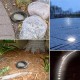 Outdoor Solar Light 3 LED Stainless Steel Buried Ground Floor Garden Lawn Landscape Lamp